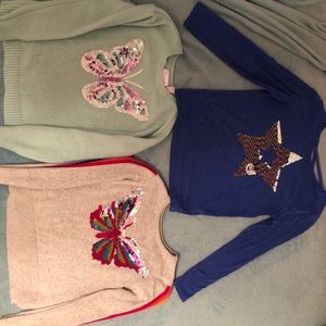3 Girls Long Sleeve Tops- S M(7/8)
